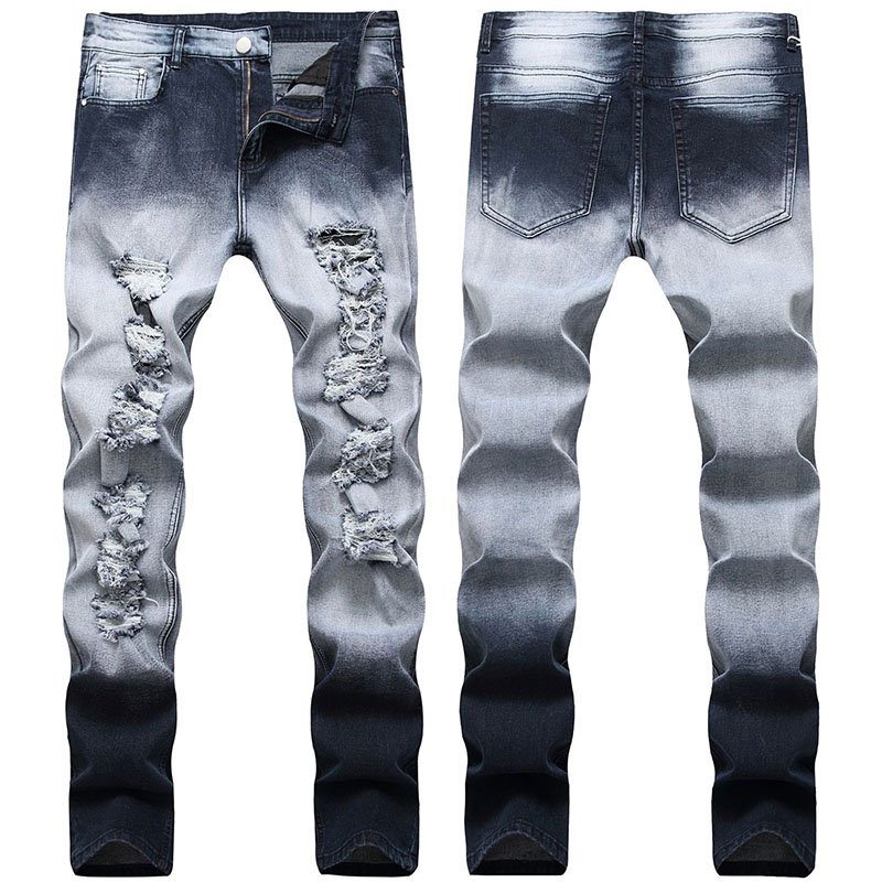 Mens Casual jeans Two Colors jeans Ripped Distressed denim Knees Holes pant Washed Plus Size 40 high quality, T-hq1981
Mens Casual jeans Two Colors jeans Ripped Distressed denim Knees Holes pant Washed Plus Size 40 high quality, T-hq1981