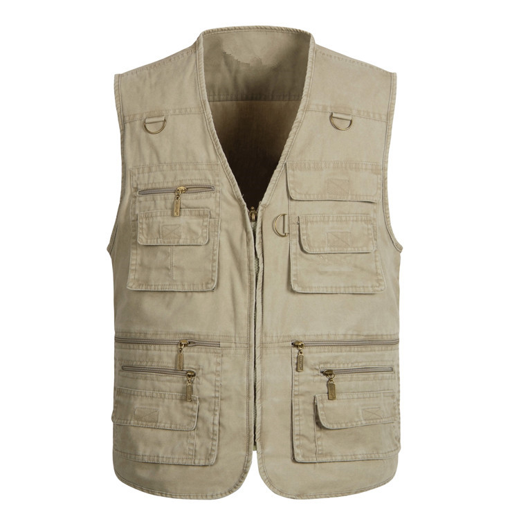 Middle-aged elderly men's vest denim cotton outdoor climbing vest photography multi-pocket plus size sleeveless jacket waistcoat, 01
Middle-aged elderly men's vest denim cotton outdoor climbing vest photography multi-pocket plus size sleeveless jacket waistcoat, 01