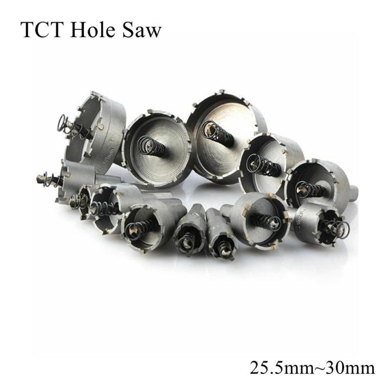25.5mm 26mm 27mm 28mm 30mm TCT Hole Saw Blade HSS Metal Drill Bit Carbide Tip Cutter Metalworking Stainless Steel Iron Alloy
25.5mm 26mm 27mm 28mm 30mm TCT Hole Saw Blade HSS Metal Drill Bit Carbide Tip Cutter Metalworking Stainless Steel Iron Alloy
