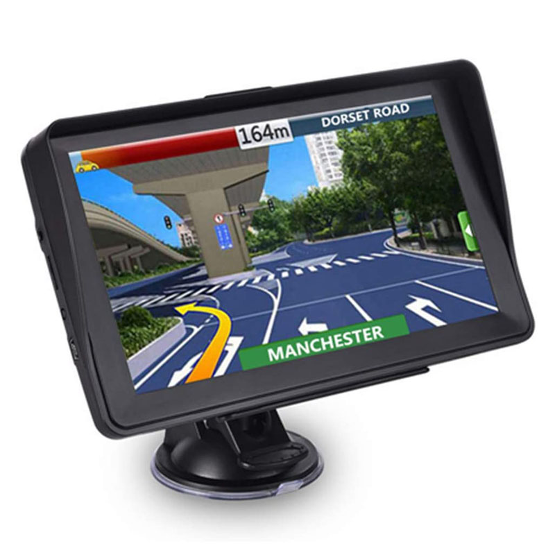 Auto Car 7 Inch GPS Navigator With Sunshade Shield 8GB 256MB Truck Sat Nav FM Bluetooth AVIN Navigation Lifetime Maps Updates