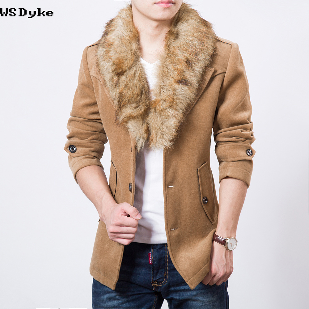 2019 Winter New Casual Slim Fit Wool Coat Men Turn Down Detachable Fur Collar Winter Jacket, Black
2019 Winter New Casual Slim Fit Wool Coat Men Turn Down Detachable Fur Collar Winter Jacket, Black
