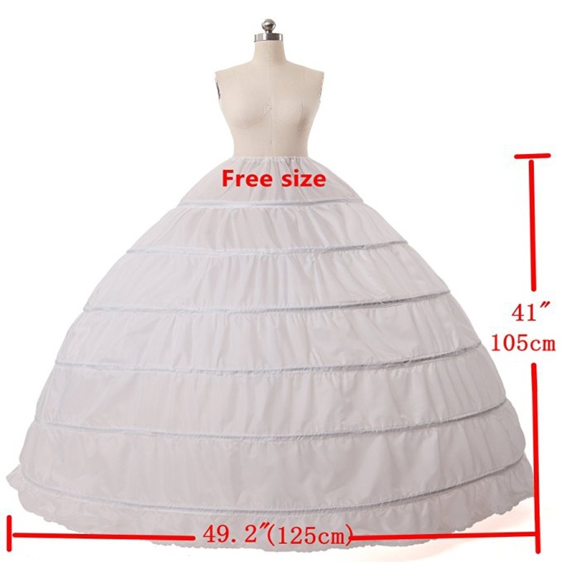 White 6 Hoops Petticoat Crinoline Slip Underskirt For Wedding Dress Bridal Gown Petticoat
White 6 Hoops Petticoat Crinoline Slip Underskirt For Wedding Dress Bridal Gown Petticoat