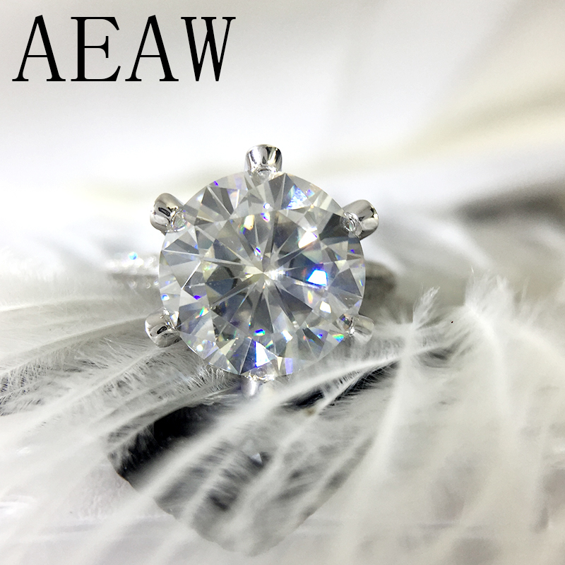 5Ct Round Brilliant Cut Ring Set Solid 14k White Gold 6 Prong Setting For Women's Lady's Engagement Ring S200110
