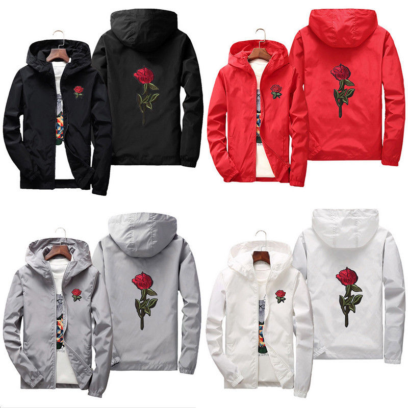 Men Women Windbreaker Jacket Outdoor Hoodies Coat Lovers Clothing Couple wear Rose Hoody Coat, Black
Men Women Windbreaker Jacket Outdoor Hoodies Coat Lovers Clothing Couple wear Rose Hoody Coat, Black