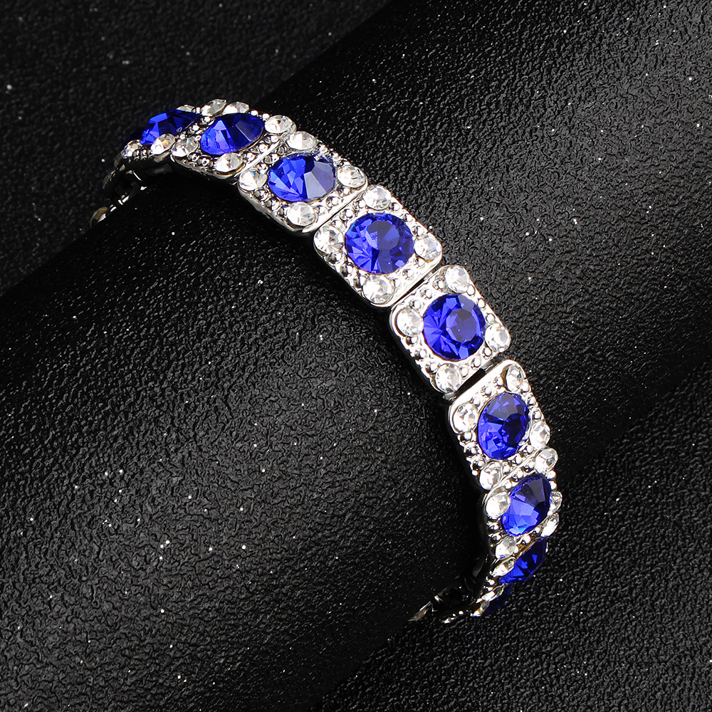 One Row Bridal Bracelets Elastic Charm Dazzling Rhinestones Beaded Wedding for Bridal The Great Gatsby Bracelets Girls Party Accessories