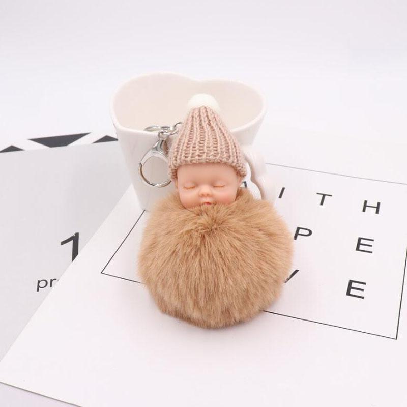 15pcs/Lot Boutique Cute Sleeping Doll Key Chain Lady Plush Bag Car Accessories Gift Wedding Souvenir Giveaways for Guests Charm Keychain