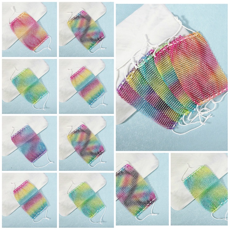 hot Europe and America women Rainbow mask candy color colorful thread diamond mask ventilation Face Masks Designer Masks T2I51163
hot Europe and America women Rainbow mask candy color colorful thread diamond mask ventilation Face Masks Designer Masks T2I51163