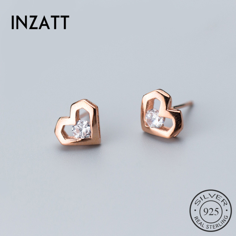 INZAClassic Hollow Pretty Heart Zircon Stud Earrings 2020 Rose Gold Color Women's Wedding Accessories Fashion Jewelry Gift
INZAClassic Hollow Pretty Heart Zircon Stud Earrings 2020 Rose Gold Color Women's Wedding Accessories Fashion Jewelry Gift
