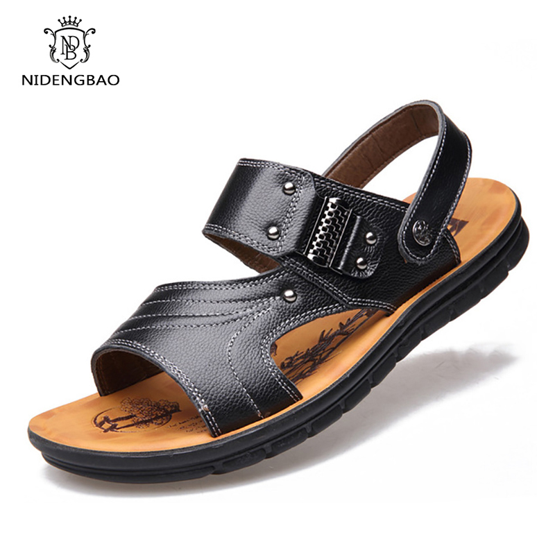 Summer Mens Leather Sandals Breathable Beach Shoes Men Casual Comfy Rubber Soles Non-Slip Sandals for Men Zapatillas Hombre, Brown
Summer Mens Leather Sandals Breathable Beach Shoes Men Casual Comfy Rubber Soles Non-Slip Sandals for Men Zapatillas Hombre, Brown