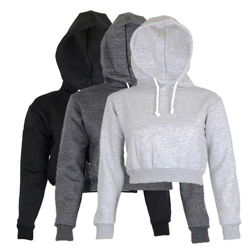 Classic Fashion Casual Sweatshirt 2020 Autumn Winter Women Solid Slim Long Sleeves Short Tops Pullover Hoodies, Black 
Classic Fashion Casual Sweatshirt 2020 Autumn Winter Women Solid Slim Long Sleeves Short Tops Pullover Hoodies, Black