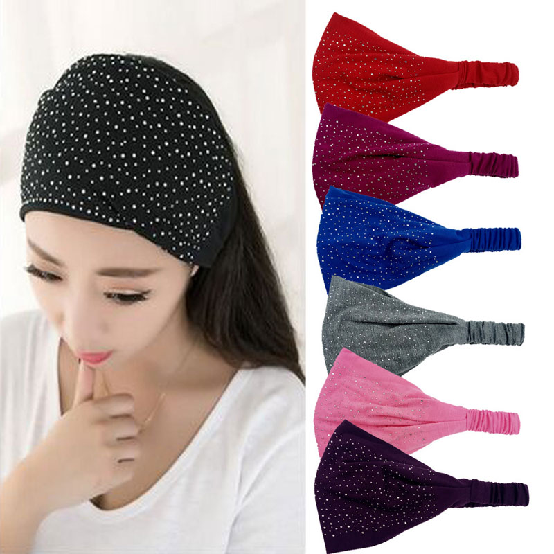 Women Solid Color Elastic Sport Rhinestone hairlace Hair Bands Headbands Headwear Knotted Headwrap Girls Hair Accessories
Women Solid Color Elastic Sport Rhinestone hairlace Hair Bands Headbands Headwear Knotted Headwrap Girls Hair Accessories