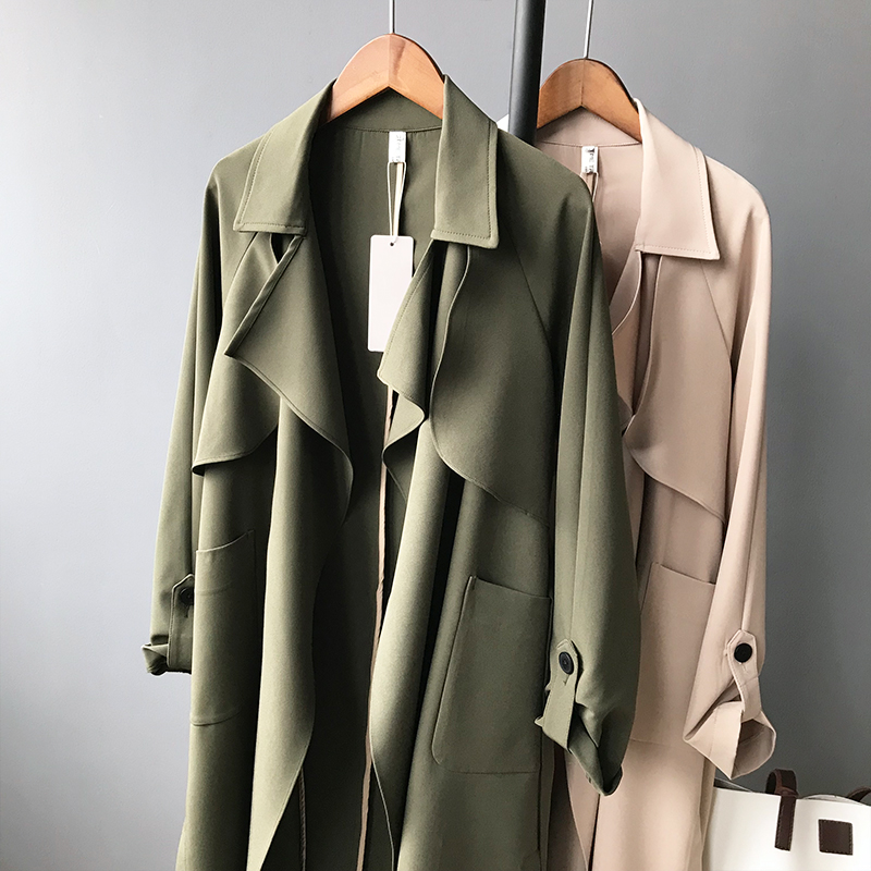 Autumn Spring Casual Long Trench Coat Women Plus Size Fall Ladies Beige Green Coats Lady Clothes Outerwear Female windbreaker 
Autumn Spring Casual Long Trench Coat Women Plus Size Fall Ladies Beige Green Coats Lady Clothes Outerwear Female windbreaker