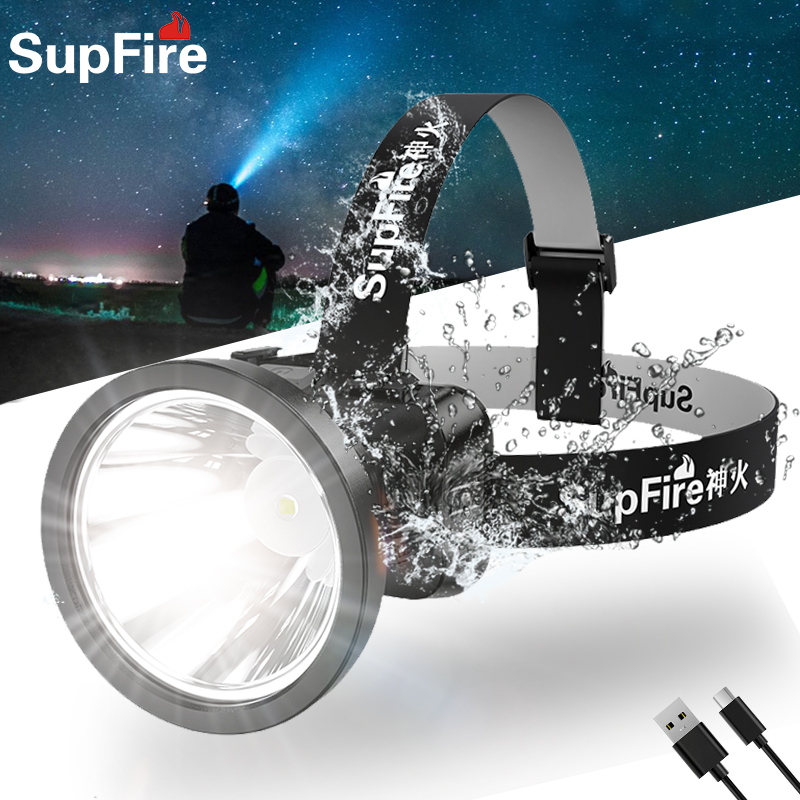 Supfire New LED Oversized Wick Headlight Outdoor Climbing Searchlight USB Rechargeable Head Torch Fishing Headlight
Supfire New LED Oversized Wick Headlight Outdoor Climbing Searchlight USB Rechargeable Head Torch Fishing Headlight