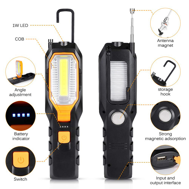 Portable Lanterns LED Work Light USB Rechargeable Handled Lamp Built-in Battery Waterproof Magnetic Inspection For Outdoor
Portable Lanterns LED Work Light USB Rechargeable Handled Lamp Built-in Battery Waterproof Magnetic Inspection For Outdoor