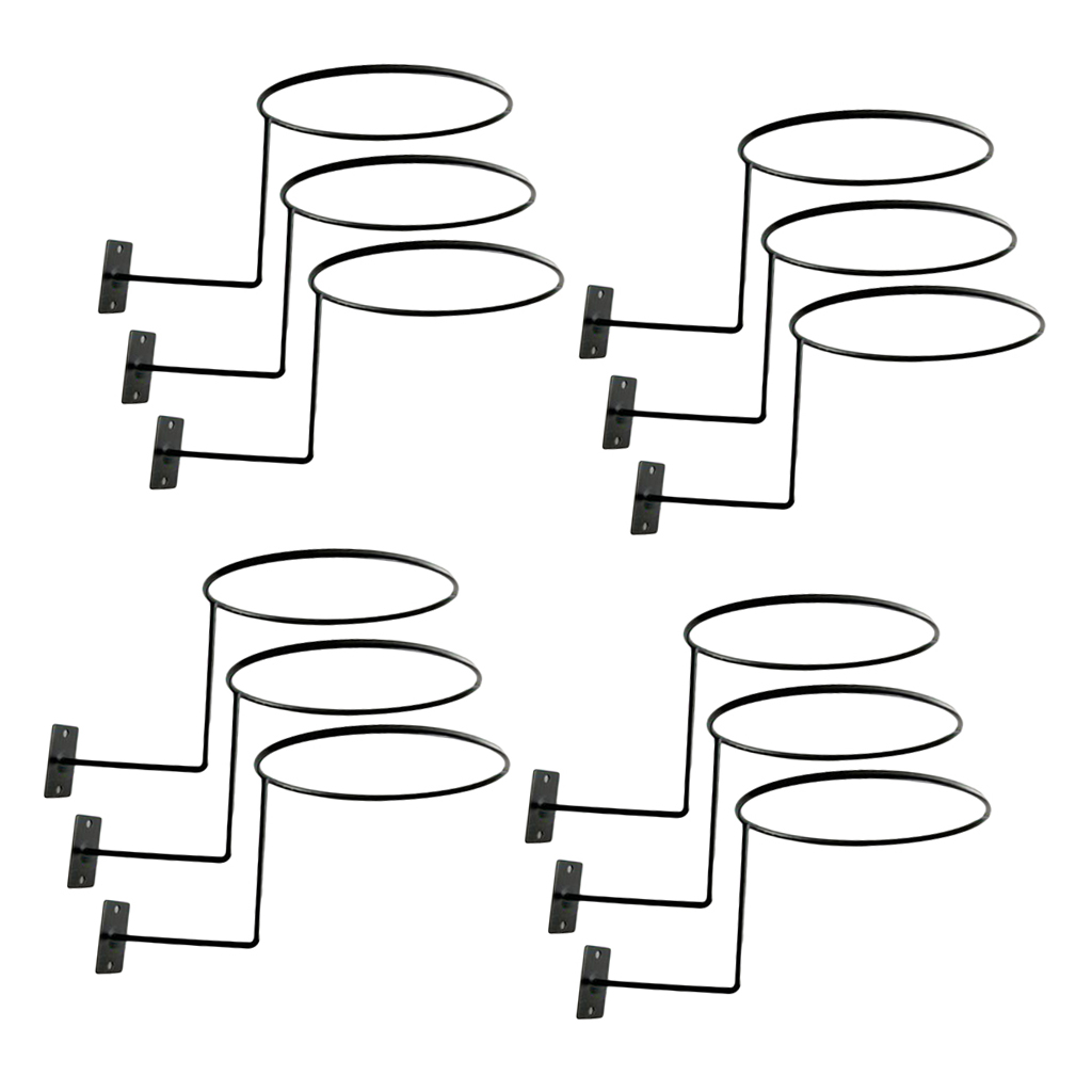 12 Pcs Wall Mount Helmet Display Holder Rack Hanger For Fisherman Sun Hat Cap