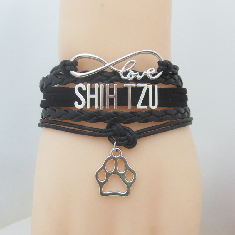 Fashion Infinity Love Shih Tzu Bracelet Dog Pet Paw Charm Leather Bracelets Shihtzu Bracelet Dog Jewelry
Fashion Infinity Love Shih Tzu Bracelet Dog Pet Paw Charm Leather Bracelets Shihtzu Bracelet Dog Jewelry