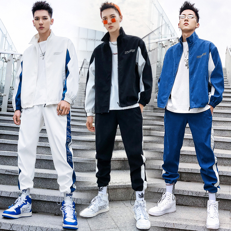 Streetwear Tracksuit Men 2020 Spring Sportswear Men's Sets Casual Male Track Suit Two Piece Set Jacket + Jogger Pants, Black
Streetwear Tracksuit Men 2020 Spring Sportswear Men's Sets Casual Male Track Suit Two Piece Set Jacket + Jogger Pants, Black