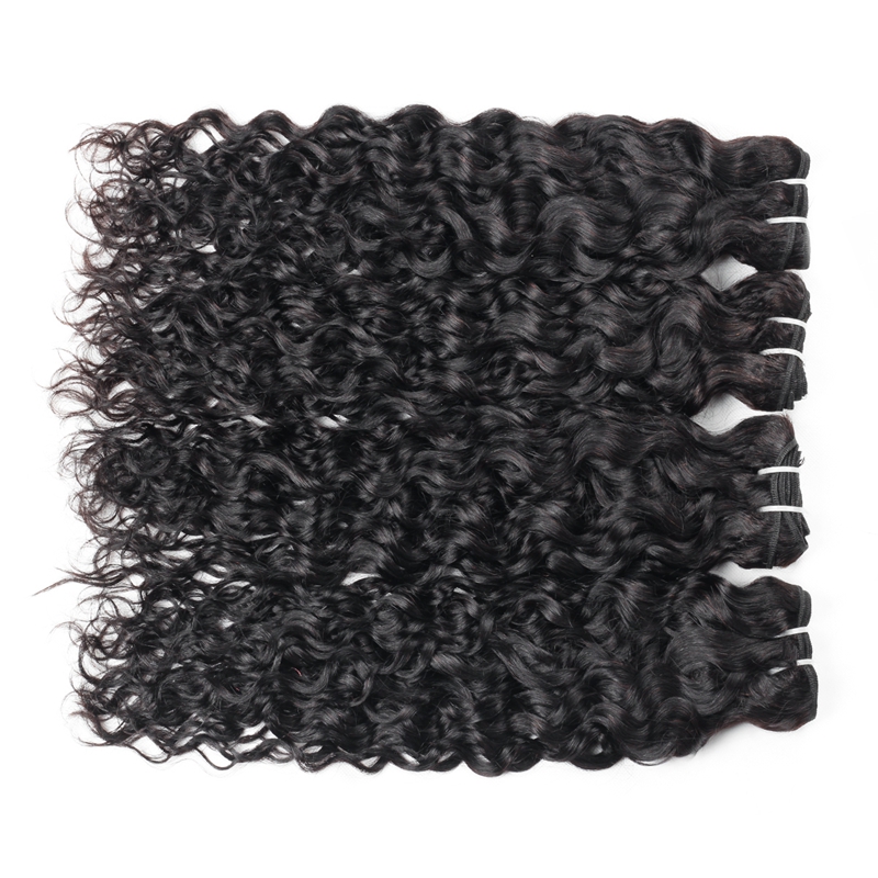 ishow brazilian water wave bundles 3pcs with 24 closure natural black human bundles with closure wholesale brazilian hair weave bundles