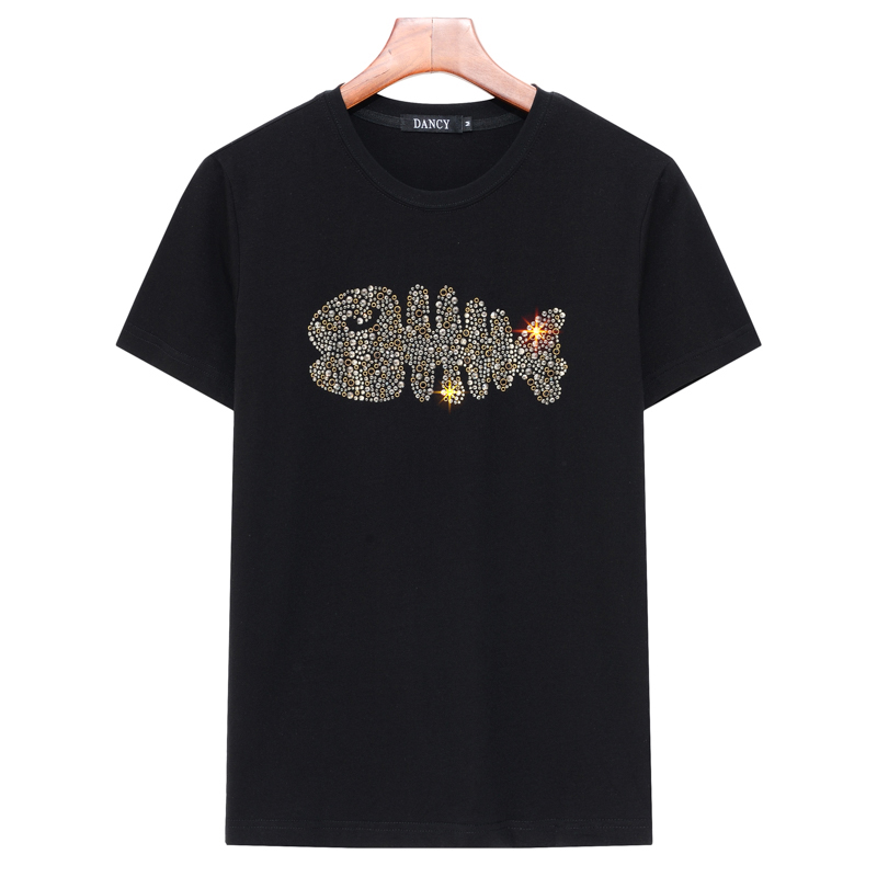 Big Size Bone Fish Hot Drilling T Shirt Cotton High Quality Rhinestone Bone Fish T Shirt Top Tee Fashion Plus Size T-shirt, Black
Big Size Bone Fish Hot Drilling T Shirt Cotton High Quality Rhinestone Bone Fish T Shirt Top Tee Fashion Plus Size T-shirt, Black