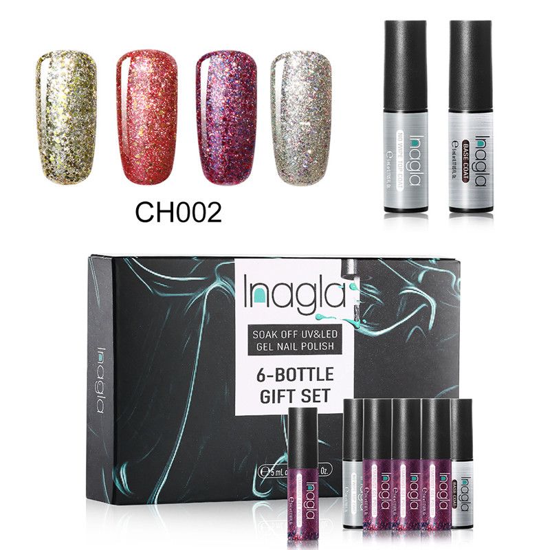 Inagla 6pieces/Set Manicure Nail Gel Gift Set Starry Bling Color Gel Varnish Nail Art Sets Tools For Manicure Polish, Ch007
Inagla 6pieces/Set Manicure Nail Gel Gift Set Starry Bling Color Gel Varnish Nail Art Sets Tools For Manicure Polish, Ch007