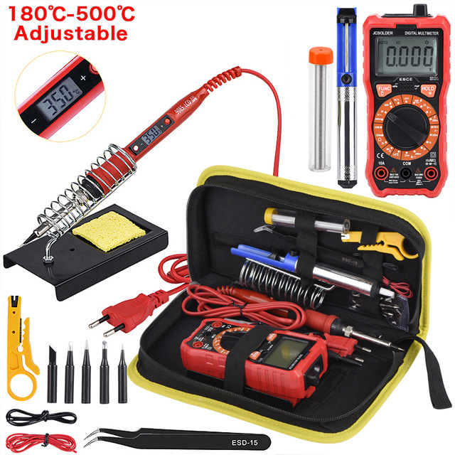 JCD soldering iron kit with Digital multimeter 6000 counts AC/DC voltage meter Flash light solder iron 80W 220V welding tool
JCD soldering iron kit with Digital multimeter 6000 counts AC/DC voltage meter Flash light solder iron 80W 220V welding tool
