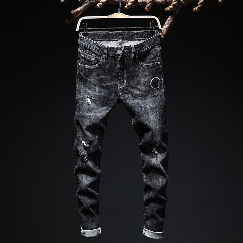 New Men Straight Jeans Male Distressed Denim Pants Biker Jeans Ripped Winter Denim Pants, Black
New Men Straight Jeans Male Distressed Denim Pants Biker Jeans Ripped Winter Denim Pants, Black