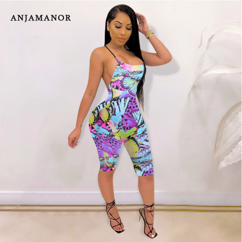 ANJAMANOR Butterfly Print Backless One Piece Rompers New Jumpsuits 2020 Sexy Club Outfits for Women Bodycon Tracksuit D27-BI23, Blue
ANJAMANOR Butterfly Print Backless One Piece Rompers New Jumpsuits 2020 Sexy Club Outfits for Women Bodycon Tracksuit D27-BI23, Blue