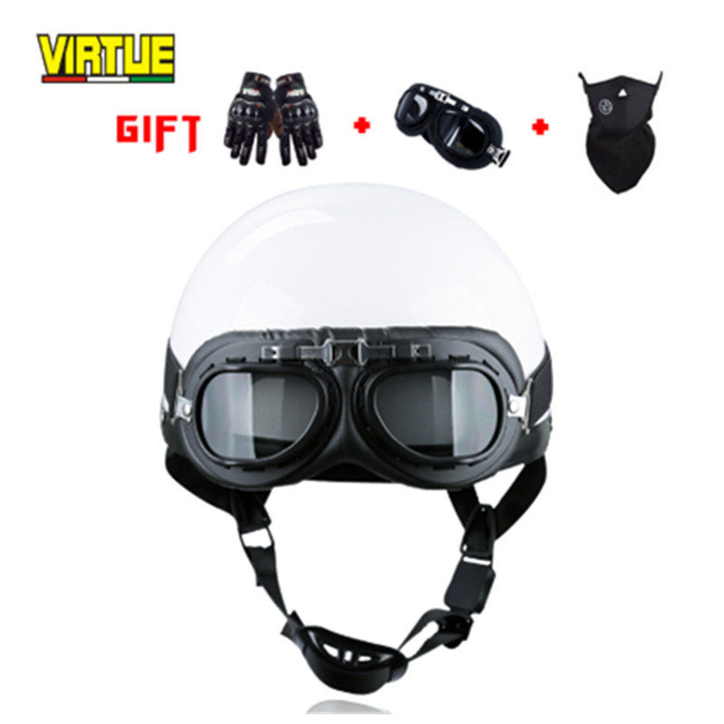 VIRTUE Motorcycle Helmet for Men & Women, Classic Open Face Design Lightweight Cute helmet four seasons with fashion goggles
VIRTUE Motorcycle Helmet for Men & Women, Classic Open Face Design Lightweight Cute helmet four seasons with fashion goggles
