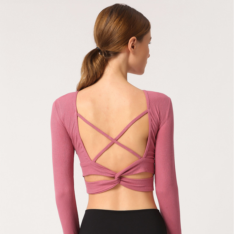 Sexy Inner Pad Yoga Crop Top Back Cross Hollow Yoga Shirt Women Long Sleeve Sport T shirts Gym Running T Shirt With Pad, Black
Sexy Inner Pad Yoga Crop Top Back Cross Hollow Yoga Shirt Women Long Sleeve Sport T shirts Gym Running T Shirt With Pad, Black