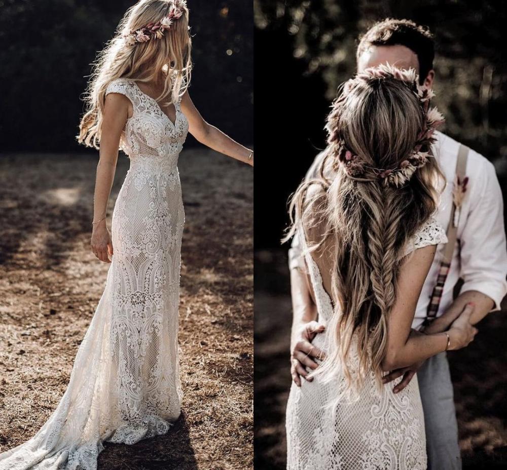 (Free Veil )Country Boho Lace Wedding Dresses Sheath V Neck Cap Sleeve 2020 Bohemian Bridal Gowns Sweep Train Backless Robe De Mariee AL318, Pink
(Free Veil )Country Boho Lace Wedding Dresses Sheath V Neck Cap Sleeve 2020 Bohemian Bridal Gowns Sweep Train Backless Robe De Mariee AL318, Pink
