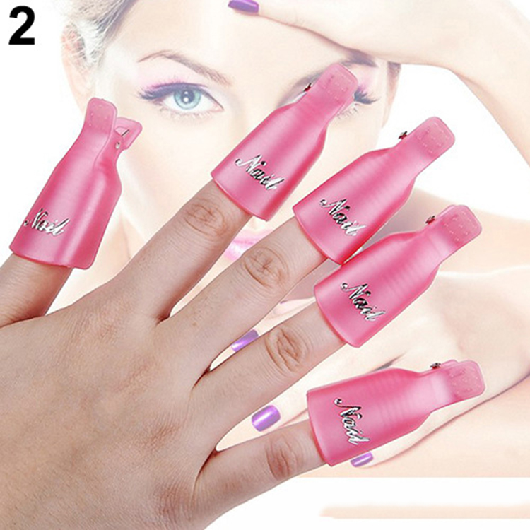 Plastic Nail Art Soak Off Cap Clips Nail Art Tips for Fingers UV Gel Polish Remover Wraps Tools Cleaner Nail Degreaser
