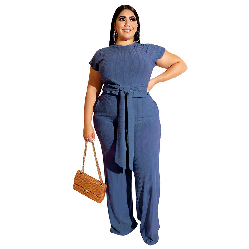 Spot Pants European-style spring and summer fashion exposed navel strap straight solid color casual suit support mixed batch