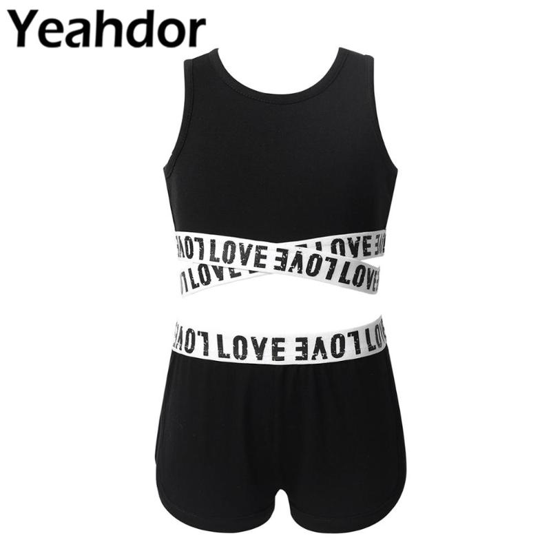 Kids Teens Girls Gymnastics Ballet Outfit Sleeveless Crop Top with Bottoms Children Sportswear Workout Tankini Tracksuit Set, Black
Kids Teens Girls Gymnastics Ballet Outfit Sleeveless Crop Top with Bottoms Children Sportswear Workout Tankini Tracksuit Set, Black