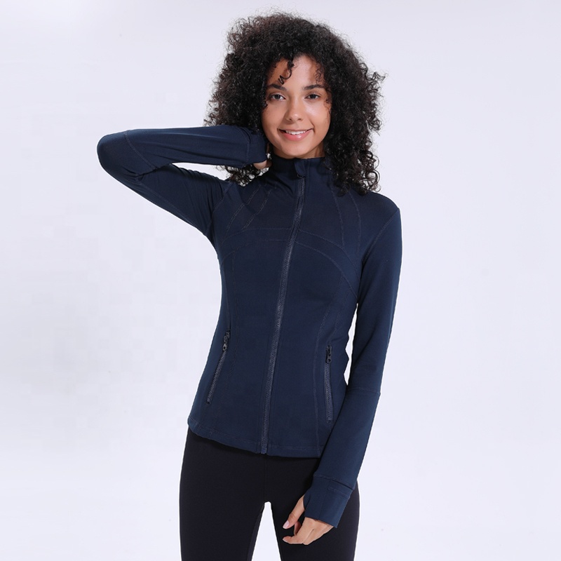 Lulu Style Fashion Women Sports Jacket Slim Fit Yoga Jackets, Green