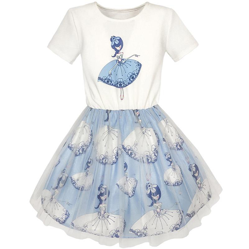 Girls Dress Dancing Girl Tutu Short Sleeve Sundress 2020 Summer Princess Wedding Party Dresses Kids Clothes Size 5-10 Pageant, Blue
Girls Dress Dancing Girl Tutu Short Sleeve Sundress 2020 Summer Princess Wedding Party Dresses Kids Clothes Size 5-10 Pageant, Blue