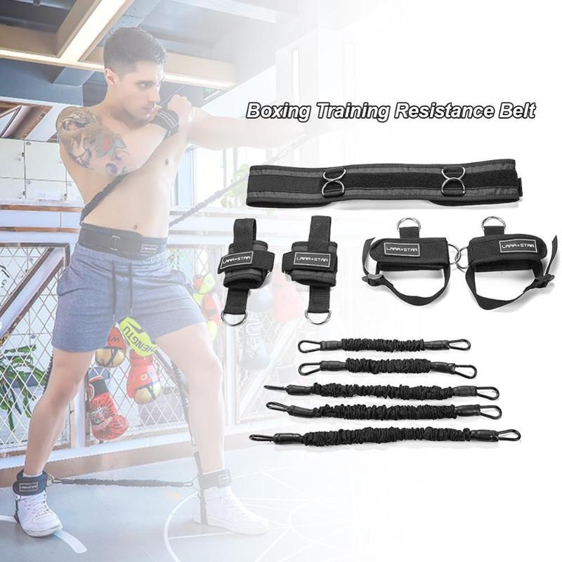 Fitness Resistance Band Set For Boxing On Legs And Arms Fitness Band Muay Thai Home Gym Bouncing Strength Training Equipment