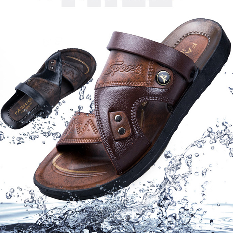 Men Sandals Outdoor Casual 2020 New Summer Black Non-Slip Breathable Beach Slippers Two Ways Wearing Shoes Sandalias Men Shoes 
Men Sandals Outdoor Casual 2020 New Summer Black Non-Slip Breathable Beach Slippers Two Ways Wearing Shoes Sandalias Men Shoes
