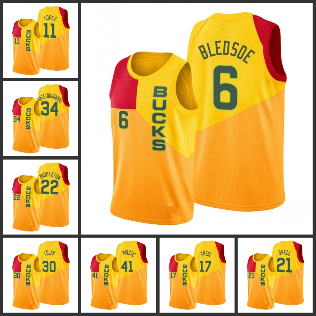 Milwaukee Bucks Brook Lopez Eric Bledsoe Giannis Antetokounmpo Khris Middleton Jon Leuer Nikola Mirotic Pau Gasol Men Jersey, Black
Milwaukee Bucks Brook Lopez Eric Bledsoe Giannis Antetokounmpo Khris Middleton Jon Leuer Nikola Mirotic Pau Gasol Men Jersey, Black