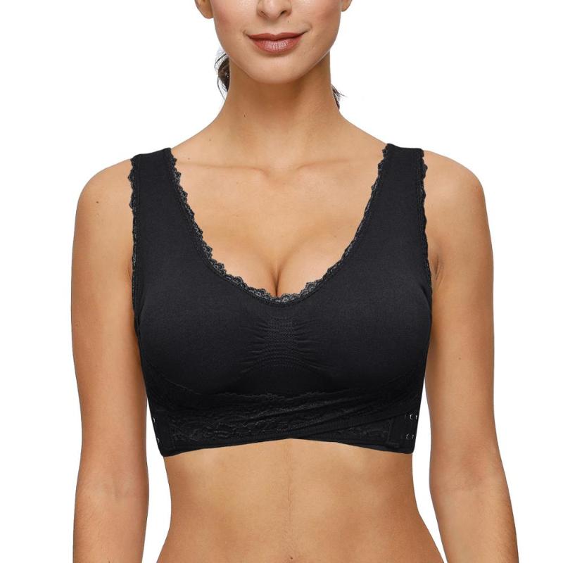New Women Bra Front Closure Thin Padded Lace Bras -proof Seamless Fitness Gathers Wireless Push Up, Black
New Women Bra Front Closure Thin Padded Lace Bras -proof Seamless Fitness Gathers Wireless Push Up, Black