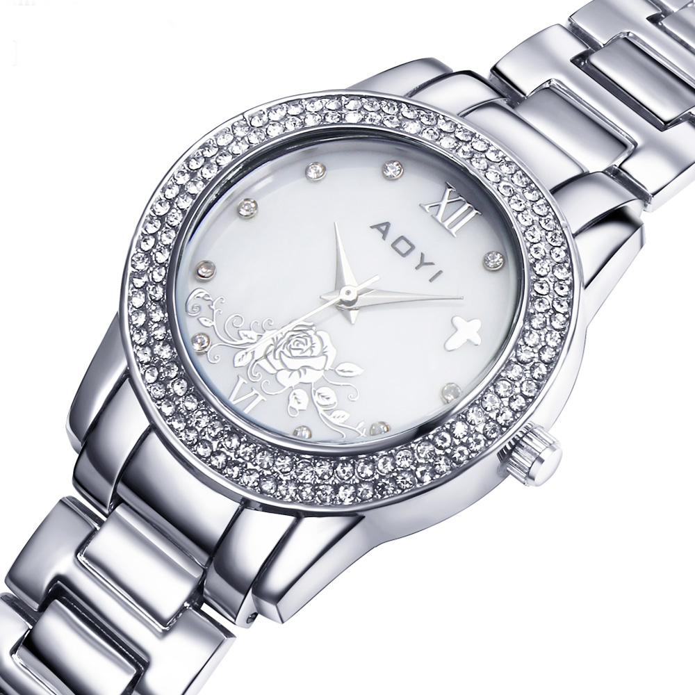 Big Discount Large Watch for women White and Gold Trendy Flower dial Crystal Metal Watches
Big Discount Large Watch for women White and Gold Trendy Flower dial Crystal Metal Watches