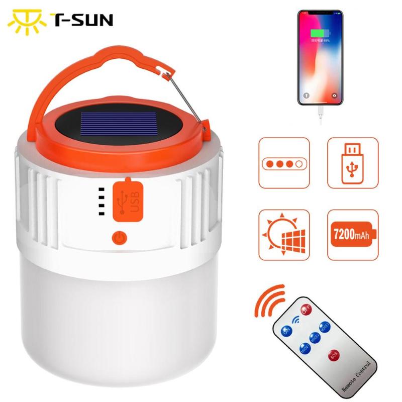 T-SUN Camping Lights 42LED Outdoor Portable Lanterns Tent Lamp Hiking Night Hanging lamps USB+Solar Rechargeable Remote Control
T-SUN Camping Lights 42LED Outdoor Portable Lanterns Tent Lamp Hiking Night Hanging lamps USB+Solar Rechargeable Remote Control