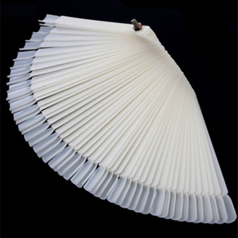 Nail Art Tips Fan Shaped Color Palette Card Display Practice Sticks Nail Style Swatches Nail Art Display Shelf Polish Card