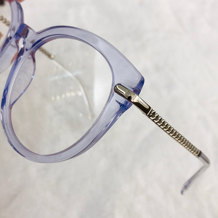 2020 new fashion design CH4568 women's wear chain design Cateye round glasses frame prescription glasses full package box UV400