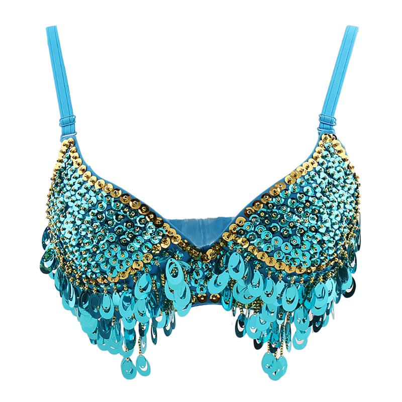 Tribal Glitter Sparkle Belly Dance Beaded Sequins Bra Top For Rave Cabaret Party, Gold
Tribal Glitter Sparkle Belly Dance Beaded Sequins Bra Top For Rave Cabaret Party, Gold