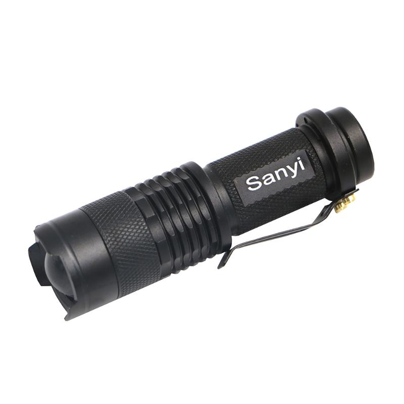 

Sanyi Mini 2000LM Waterproof LED Penlight Torch 1-Mode Zoomable Adjustable Focus Lantern Portable Camping Light 14500