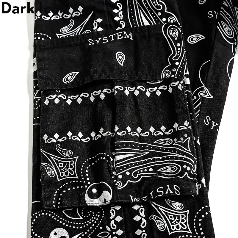 Dark Icon Bandana Jogging Pants Men Women Elastic Waist Side Pockets Men's Pants Trousers CX200729