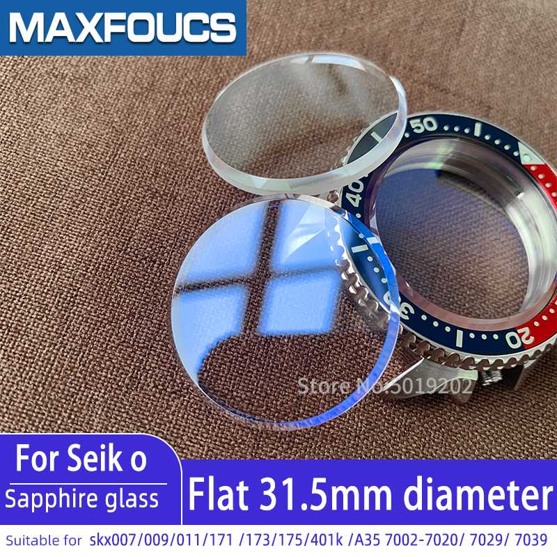 For Flat Sapphire glass Skx007 SKX009 SKX011 7s26 SKX171 SKX175 7002Crystal Watch Glass parts With chamfer AR Blue
For Flat Sapphire glass Skx007 SKX009 SKX011 7s26 SKX171 SKX175 7002Crystal Watch Glass parts With chamfer AR Blue