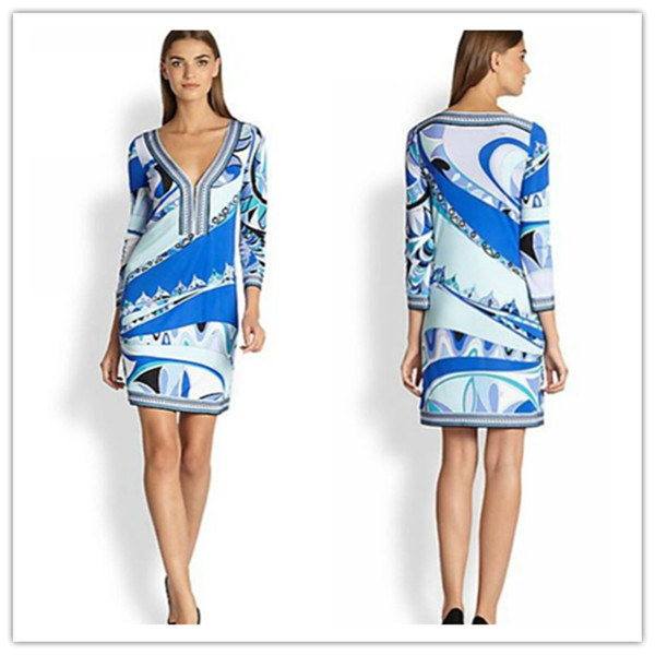 Runway High Street Fashion Women' Long Sleeve Blue Print Signature Knee Length Day dress Jersey Silk Tunic Dress
Runway High Street Fashion Women' Long Sleeve Blue Print Signature Knee Length Day dress Jersey Silk Tunic Dress