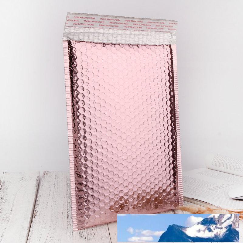 Rose Gold Bubble Envelope Package Bag Rose Gold Foil Shockproof Bubble Mailer Gift Packaging Wedding Favor Bag Multisize