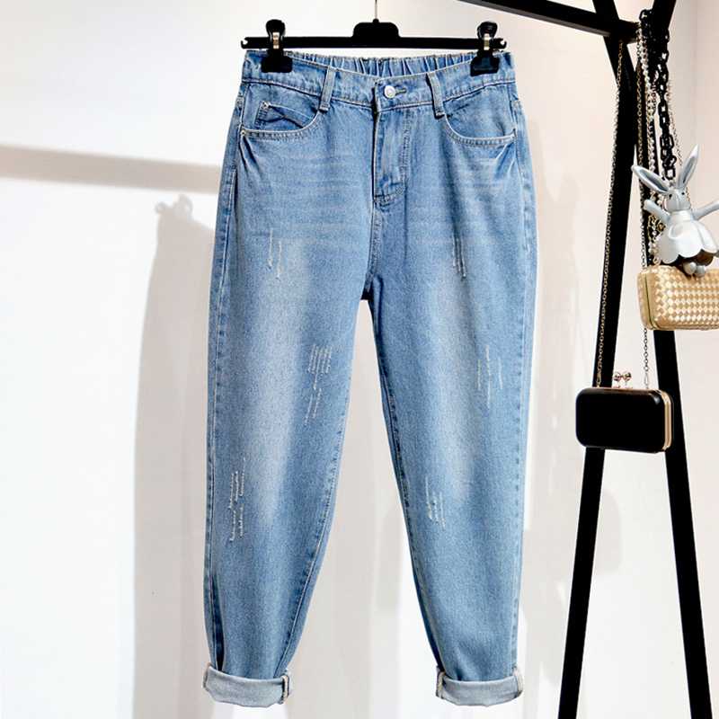 Harem jeans woman high waist loose plus size blue pocket Ankle-Length denim pant 6XL, Blue 42558
Harem jeans woman high waist loose plus size blue pocket Ankle-Length denim pant 6XL, Blue 42558